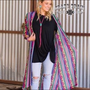 Crazy Train Mesh Serape Duster
